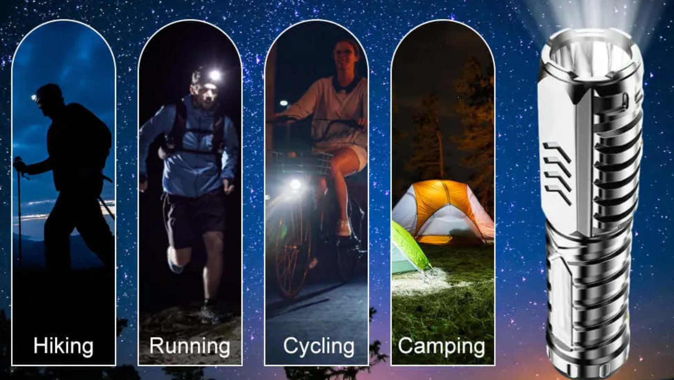 showing benefit of Night Spark Flashlight